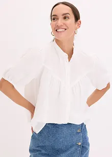 Kortärmad muslinblus, bonprix
