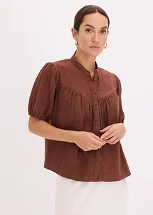 Kortärmad muslinblus, bonprix
