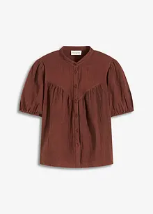 Kortärmad muslinblus, bonprix