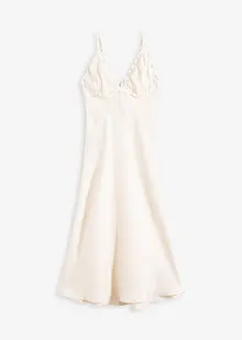 Maxiklänning av satin med mjukt fall, bonprix