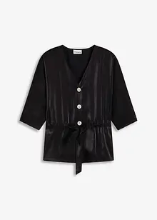 Blus med knytband, bonprix