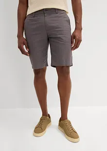 Bermudas i chinosmodell med linne, Regular Fit, bonprix