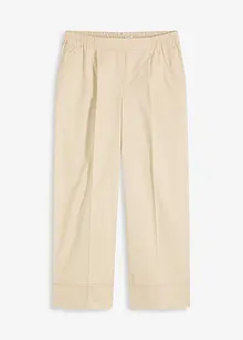 Byxa med gubbveck, av stretchigt bomullsmaterial, bonprix