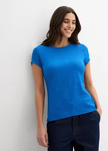 T-shirt i kräppat material med struktur, bonprix
