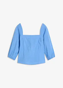 Blus med puffärmar och fina detaljer, bonprix