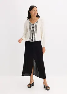 Blus med broderi, bonprix