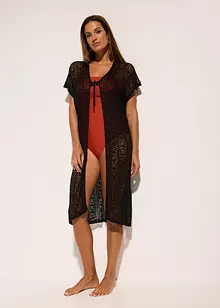 Strandkimono av viskos med virkade effekter, bonprix