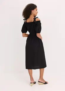 Off shoulder-klänning av ekologisk bomull, bonprix