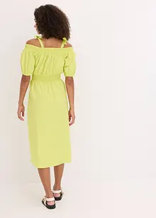 Off shoulder-klänning av ekologisk bomull, bonprix