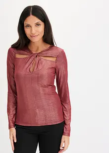 Långärmad topp med cut-outs, bonprix