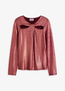 Långärmad topp med cut-outs, bonprix