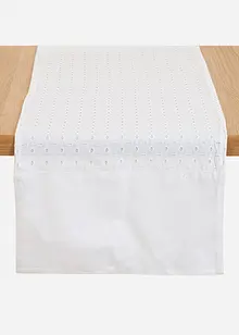 Bordslöpare i ekologisk bomull med hålbroderi, bonprix