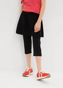 Caprileggings med kjol för barn, bonprix