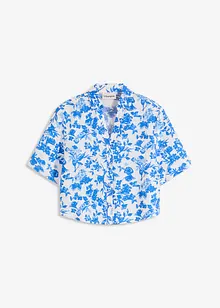 Kortärmad blus i mjuk viskosmix, bonprix