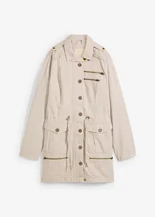 Parkas av bomull i utility-stil, halvlång, bonprix