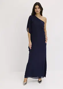 One shoulder-klänning i fin chiffong, bonprix
