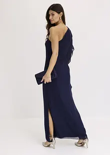 One shoulder-klänning i fin chiffong, bonprix