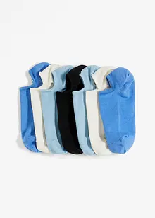 Sneakersstrumpor med ekologisk bomull och silikonband (7-pack), bonprix