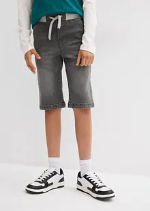 Stretchiga jeansbermudas, normal passform, bonprix