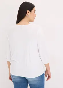 Topp med spets och omlottlook, bonprix