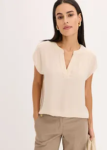 Ledig satinblus med överskurna ärmar, bonprix