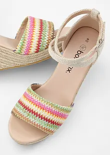 Sandalett med kilklack, bonprix