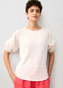Linnetopp med ballongärmar, bonprix