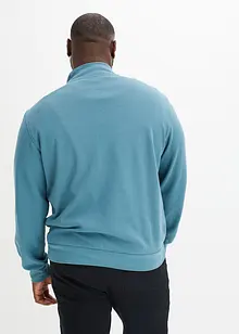 Sweatshirt med krage och kort dragkedja, bonprix