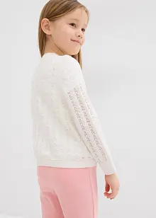Hålmönstrad cardigan för barn, bonprix
