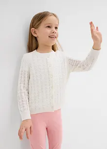 Hålmönstrad cardigan för barn, bonprix