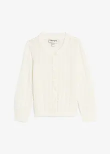 Hålmönstrad cardigan för barn, bonprix