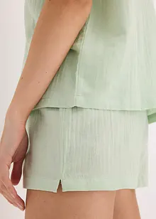 Muslinpyjamas med shorts och knappslå, bonprix