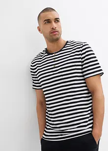 T-shirt med kort knäppning av ren ekologisk bomull 2-pack), bonprix