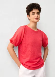 Linnetopp med ballongärmar, bonprix