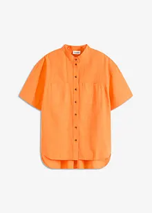 Skjortblus i tunn bomullsmix, bonprix