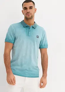 Kortärmad pikétröja med tvättad look, bonprix