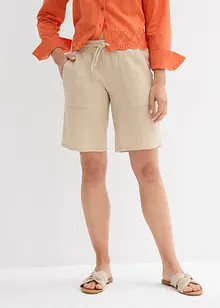 Dra på-shorts av muslin, bonprix