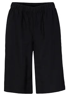 Bermudas med linne och bekväm hög midja, bonprix
