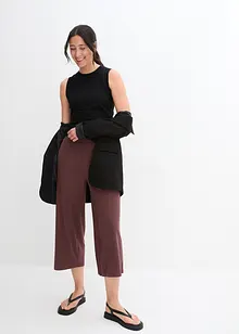 Ribbstickad jerseybyxa med bekväm midja, bonprix