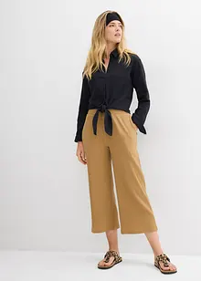 Ribbstickad jerseybyxa med bekväm midja, bonprix