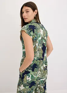 Mönstrad blus av viskos med mjukt fall, bonprix