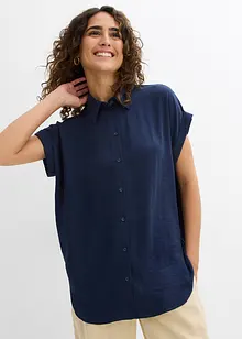 Kortärmad blus med återvunnen polyester, bonprix