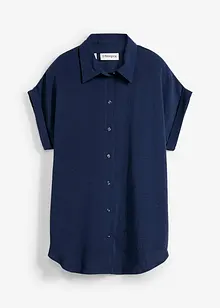 Kortärmad blus med återvunnen polyester, bonprix