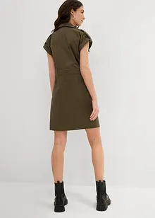 Twillklänning i elastisk bomullsmix, bonprix