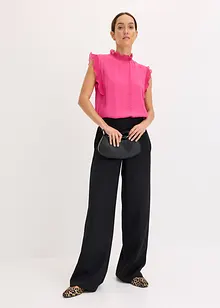 Blus med volanger, bonprix