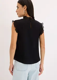 Blus med volanger, bonprix