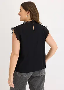 Blus med volanger, bonprix