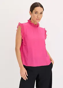 Blus med volanger, bonprix