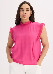 Blus med volanger, bonprix