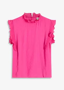 Blus med volanger, bonprix